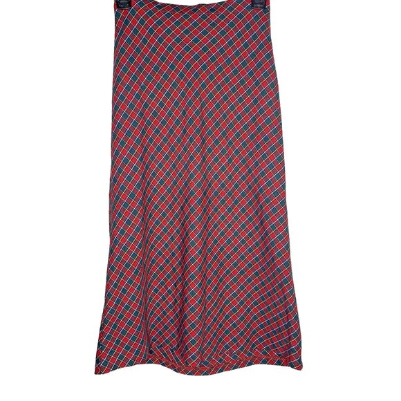 BONNIE JEAN Girls Skirt A-Line Maxi Plaid Holiday Christmas Red Green Size 12 - Picture 1 of 8